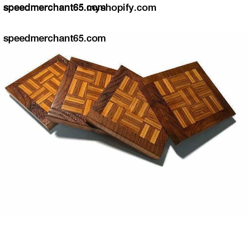 4 Handmade Wood Coasters Ready To Ship - handmade