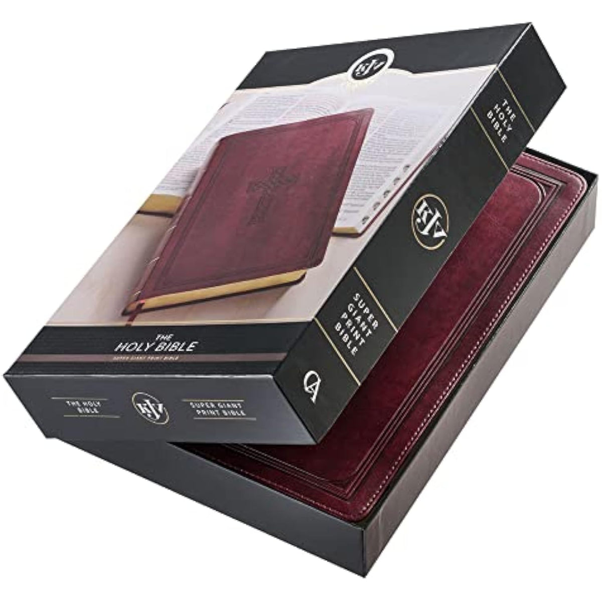 KJV Holy Bible, Super Giant Print Faux Leather Red Letter Edition - Thumb Index - The Hungry Bookworm & Speedmerchant65