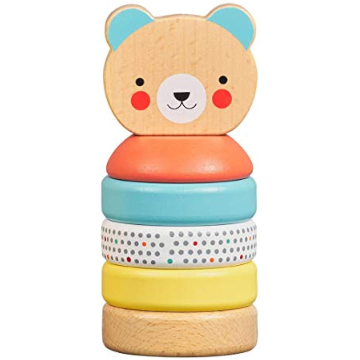 Petit Collage Happy Bear Wooden Stacking Toy – Solid Wooden Stacking Rings for - The Hungry Bookworm & Speedmerchant65