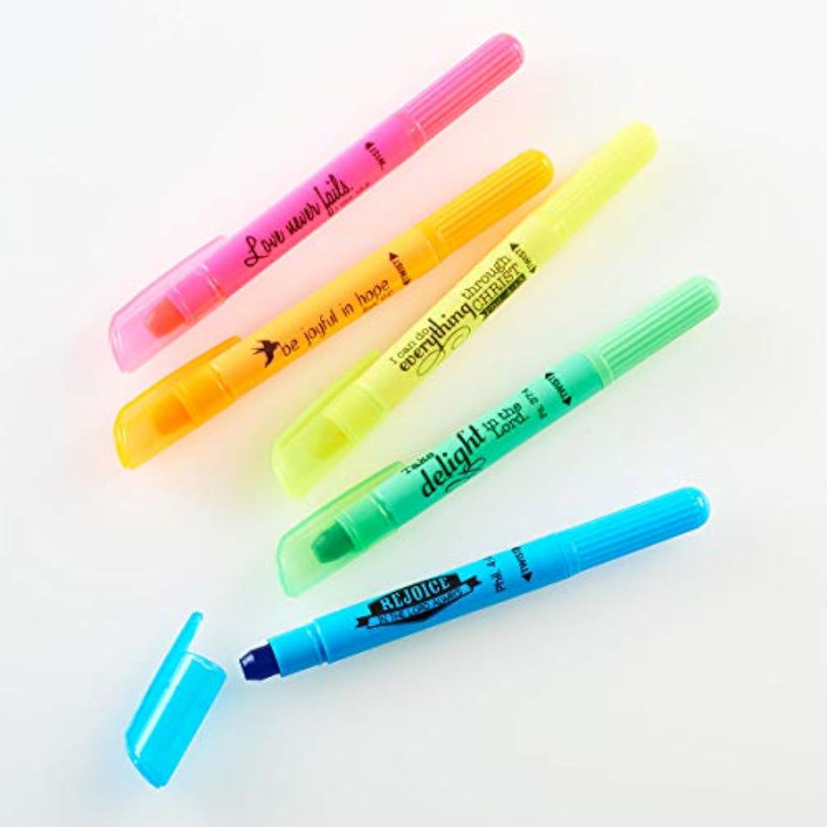 Twist and Glide Gel Bible Highlighters, 5 Pc Set Christian Art Gifts Twist and - The Hungry Bookworm & Speedmerchant65