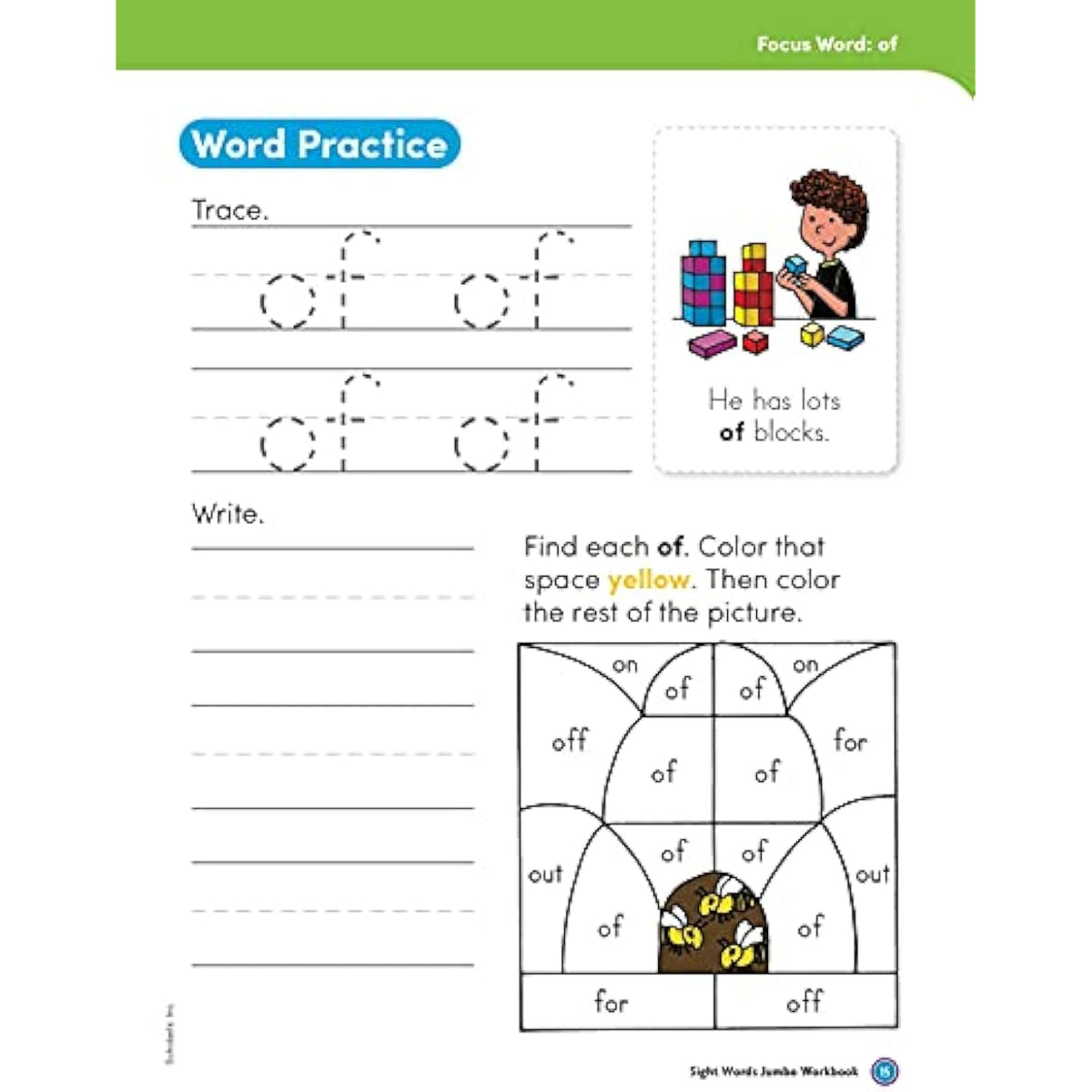 Scholastic Sight Words Jumbo Workbook - The Hungry Bookworm & Speedmerchant65