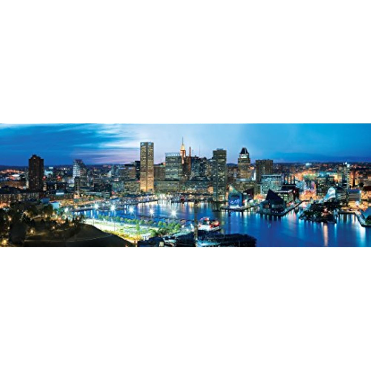 MasterPieces Cityscapes Panoramic Jigsaw Puzzle, Downtown Baltimore, Maryland, - The Hungry Bookworm & Speedmerchant65