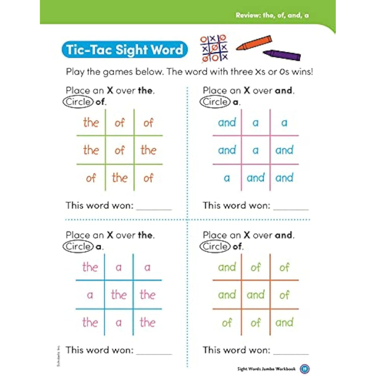 Scholastic Sight Words Jumbo Workbook - The Hungry Bookworm & Speedmerchant65