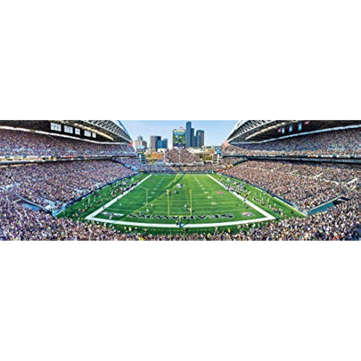 Master Pieces NFL Seattle Seahawks Stadium Panoramic Jigsaw Puzzle, 1000 Pieces - The Hungry Bookworm & Speedmerchant65