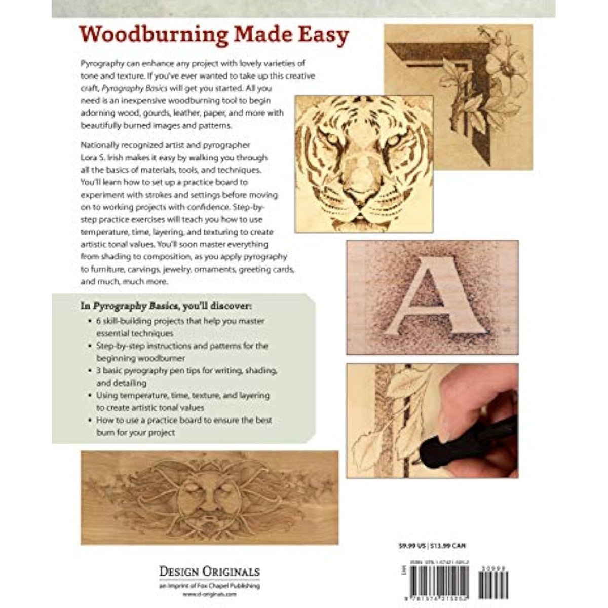 Pyrography Basics: Techniques and Exercises for Beginners (Design Originals) - The Hungry Bookworm & Speedmerchant65