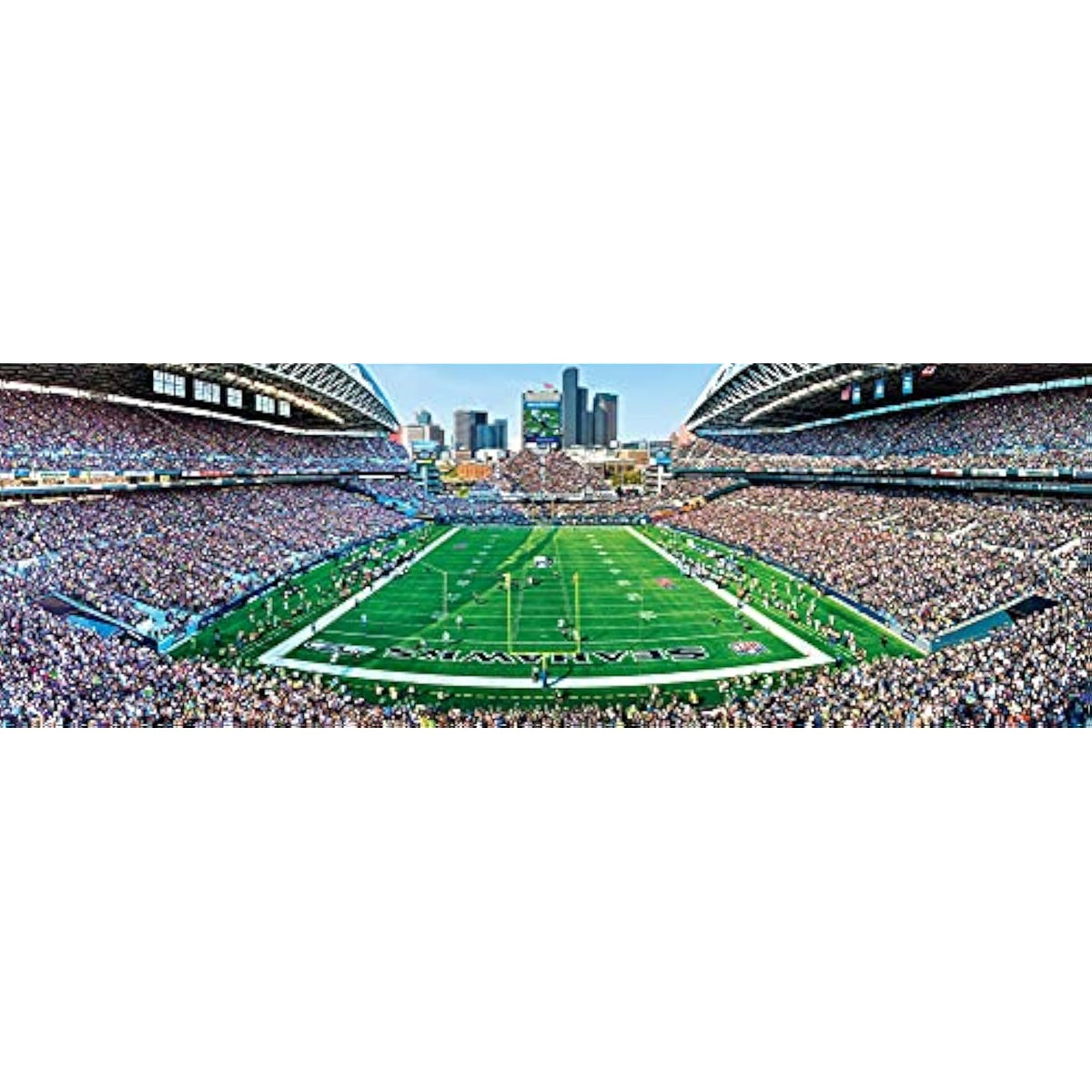 Master Pieces NFL Seattle Seahawks Stadium Panoramic Jigsaw Puzzle, 1000 Pieces - The Hungry Bookworm & Speedmerchant65