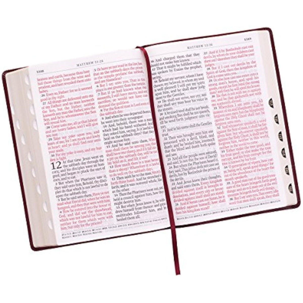 KJV Holy Bible, Super Giant Print Faux Leather Red Letter Edition - Thumb Index - The Hungry Bookworm & Speedmerchant65