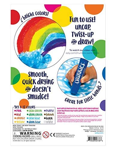 OOLY, Giftable Chunkies Paint Sticks, No Brush or Water Needed, Twistable Paint - The Hungry Bookworm & Speedmerchant65