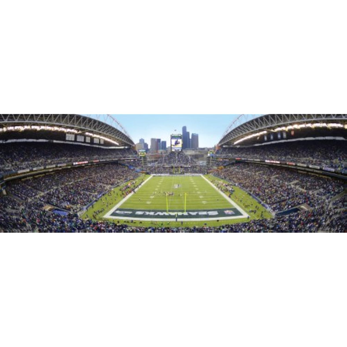 Master Pieces NFL Seattle Seahawks Stadium Panoramic Jigsaw Puzzle, 1000 Pieces - The Hungry Bookworm & Speedmerchant65