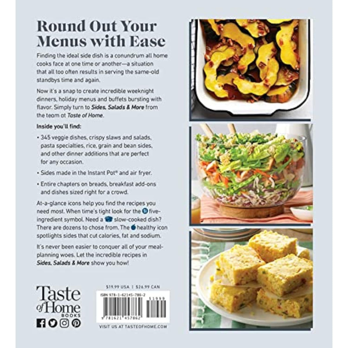 Taste of Home Sides, Salads & More: 345 side dishes, pasta salads, leafy greens, - The Hungry Bookworm & Speedmerchant65