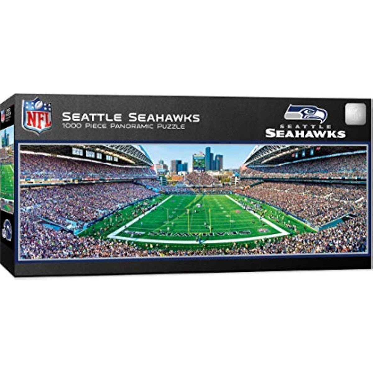 Master Pieces NFL Seattle Seahawks Stadium Panoramic Jigsaw Puzzle, 1000 Pieces - The Hungry Bookworm & Speedmerchant65