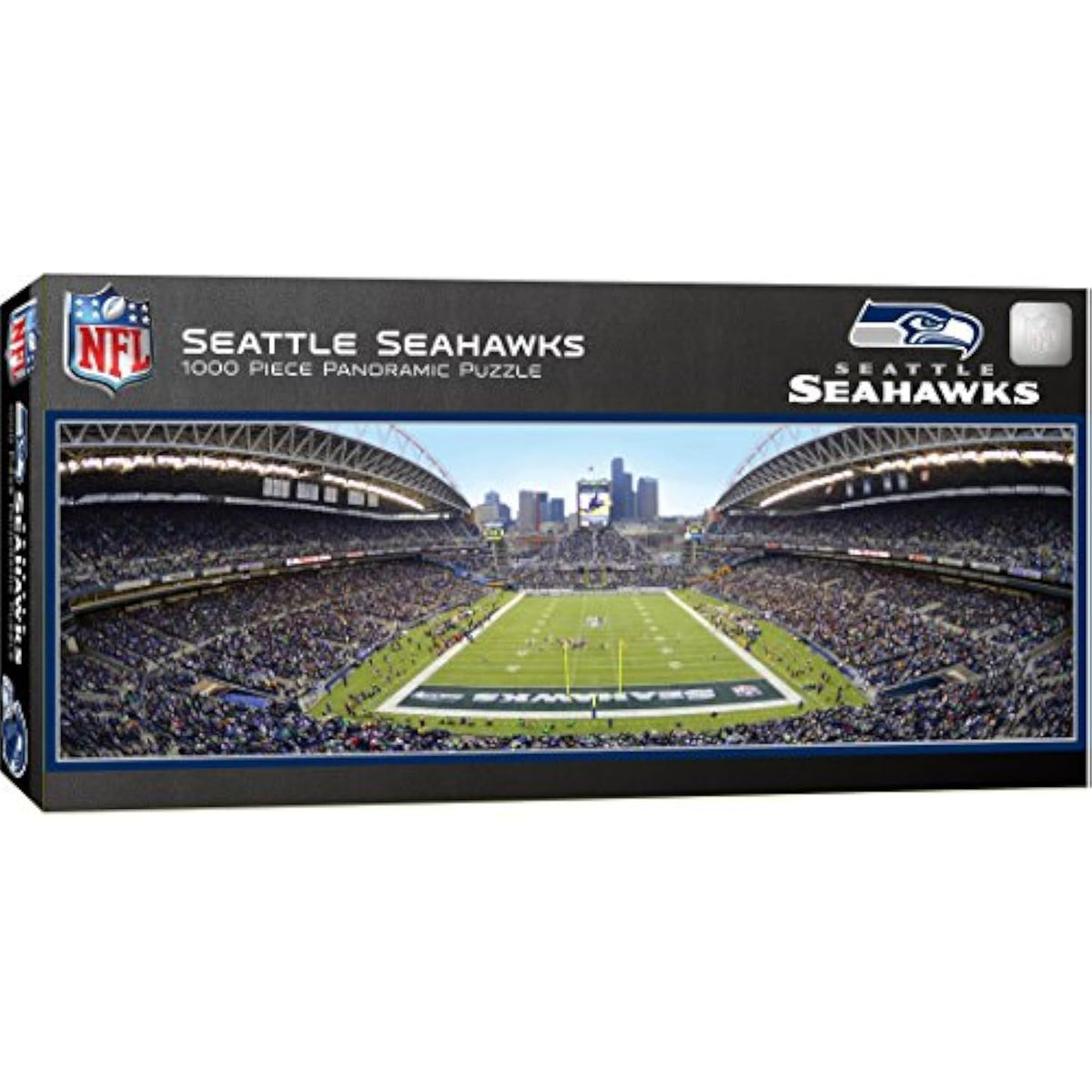Master Pieces NFL Seattle Seahawks Stadium Panoramic Jigsaw Puzzle, 1000 Pieces - The Hungry Bookworm & Speedmerchant65
