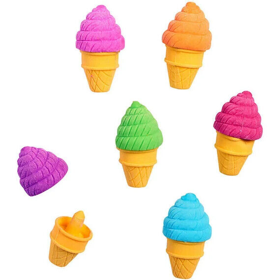 Ooly Petite Sweets Ice Cream Shoppe Scented Erasers - Vanilla Scent - Set of 6 - - The Hungry Bookworm & Speedmerchant65