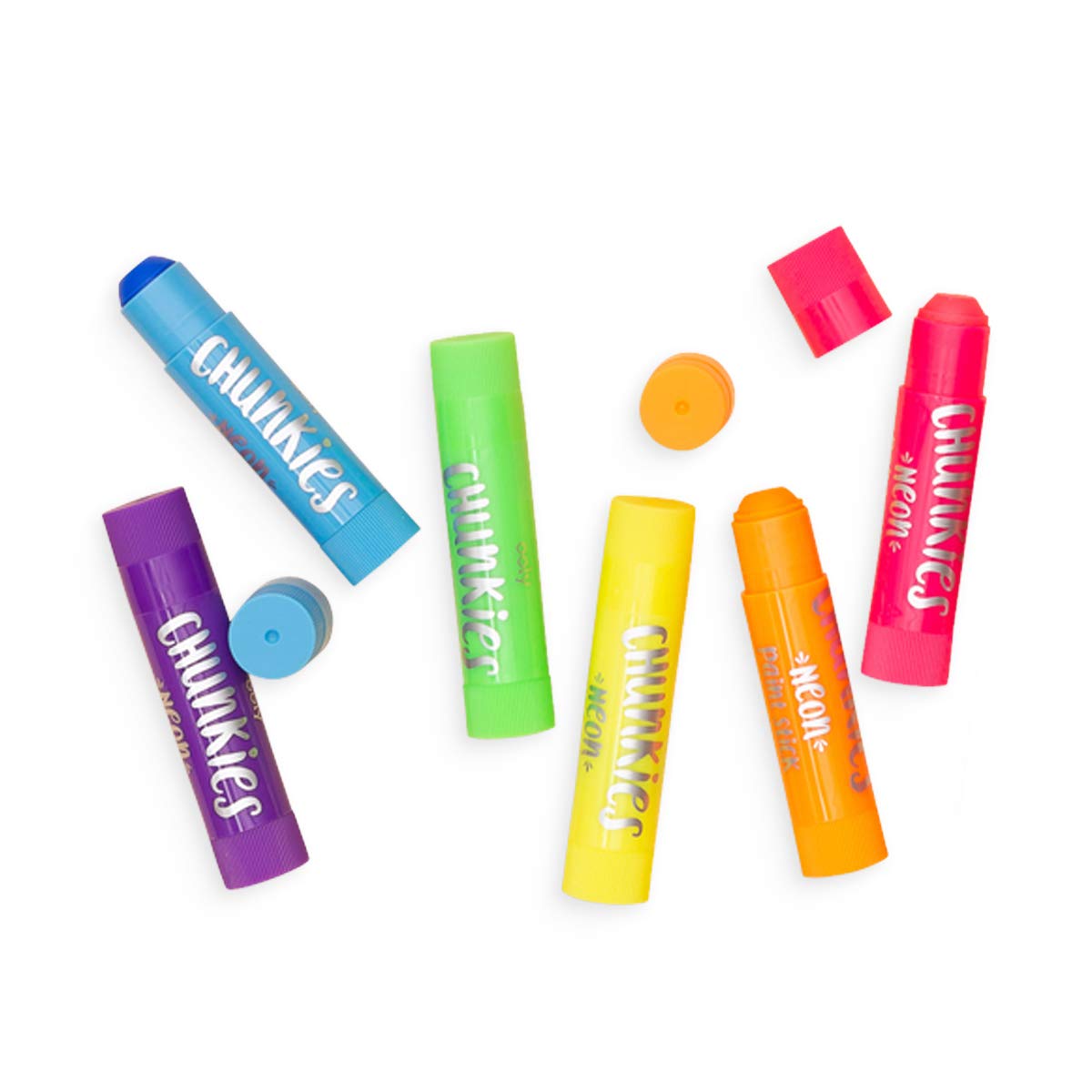 OOLY, Chunkies, Paint Sticks, Quick Drying, Set of 6 - Neon Set, Twistable Paint - The Hungry Bookworm & Speedmerchant65