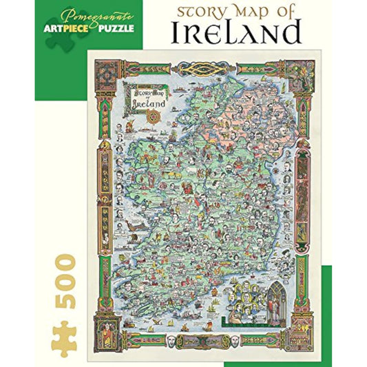 Pomegranate Story Map of Ireland 500-piece Jigsaw Puzzle - The Hungry Bookworm & Speedmerchant65