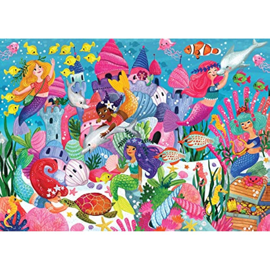 Peter Pauper Press Jumbo Floor Puzzle - Mermaid Adventure (48 Pieces) (36 inches - The Hungry Bookworm & Speedmerchant65