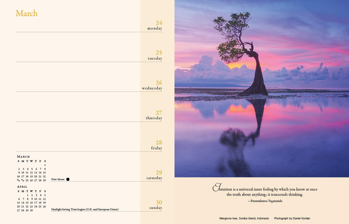 Inner Reflections 2025 Weekly Engagement Calendar, includes inspiring quotes from Paramahansa Yogananda - The Hungry Bookworm & Speedmerchant65
