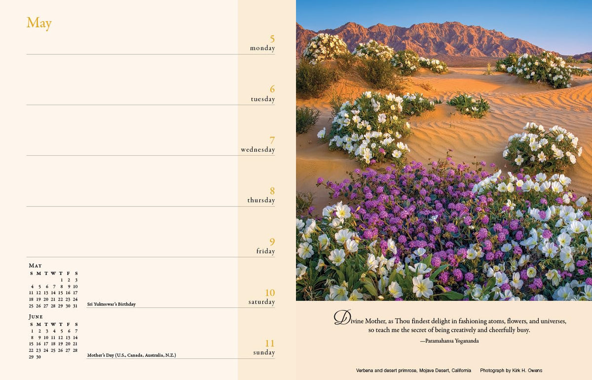 Inner Reflections 2025 Weekly Engagement Calendar, includes inspiring quotes from Paramahansa Yogananda - The Hungry Bookworm & Speedmerchant65
