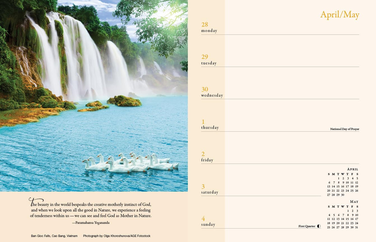 Inner Reflections 2025 Weekly Engagement Calendar, includes inspiring quotes from Paramahansa Yogananda - The Hungry Bookworm & Speedmerchant65