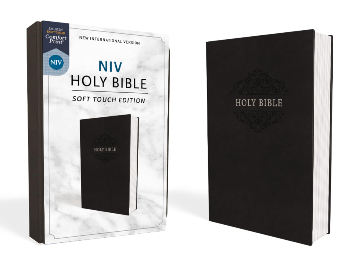 NIV, Holy Bible, Soft Touch Edition, Leathersoft, Black, Comfort Print - The Hungry Bookworm & Speedmerchant65
