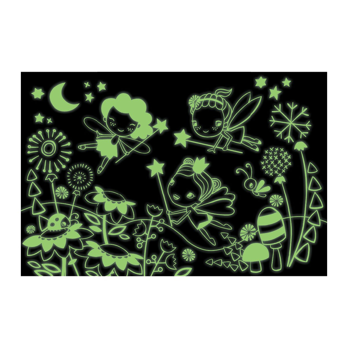 Mudpuppy Fairies Glow in The Dark Puzzle, 100 Pieces – 18” x 12”, for Ages 5+, - The Hungry Bookworm & Speedmerchant65