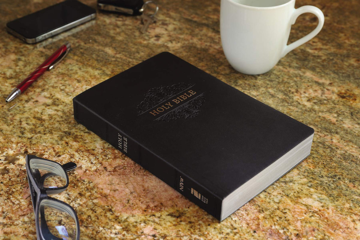 NIV, Holy Bible, Soft Touch Edition, Leathersoft, Black, Comfort Print - The Hungry Bookworm & Speedmerchant65