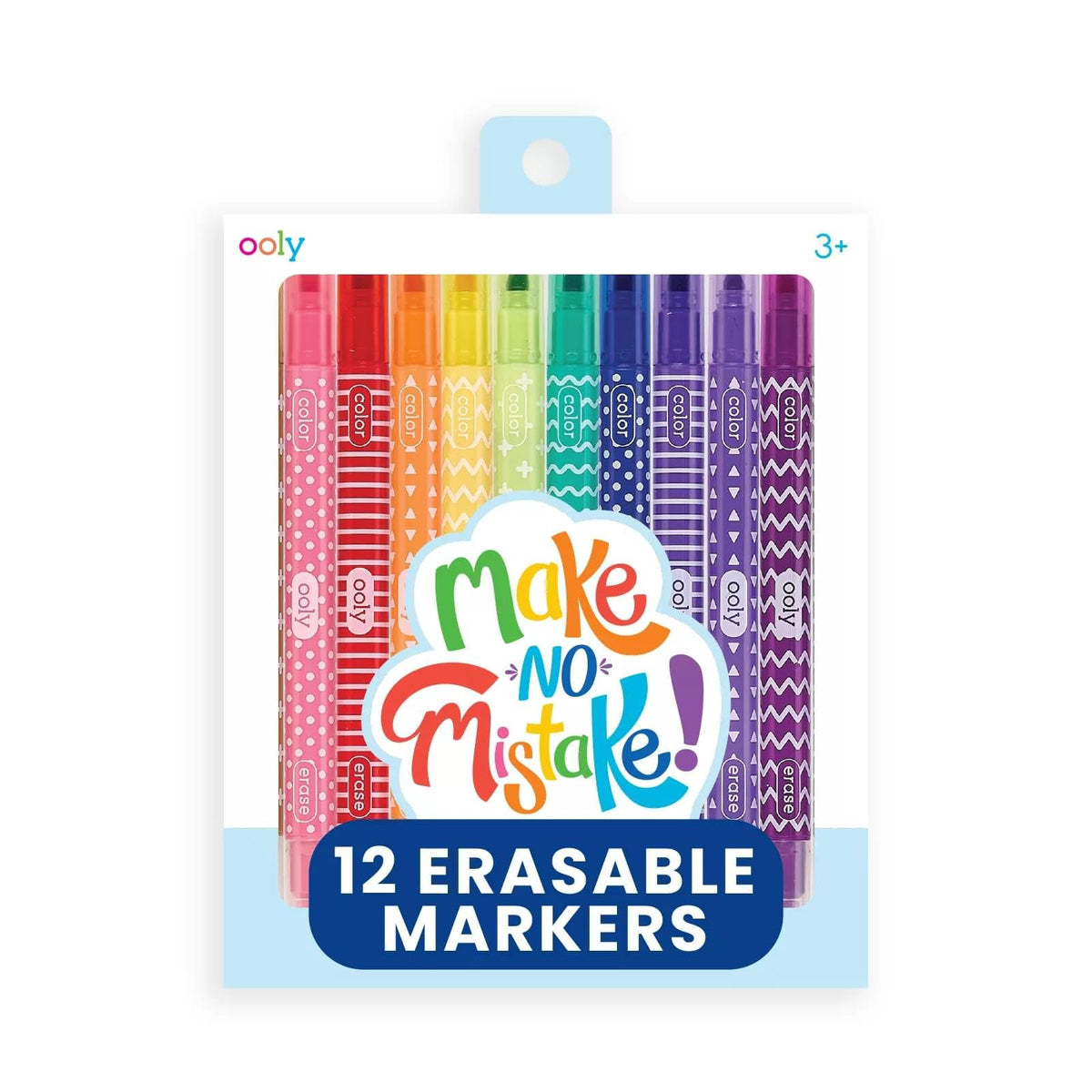 OOLY Make No Mistake Erasable Markers, Set of 12 - The Hungry Bookworm & Speedmerchant65