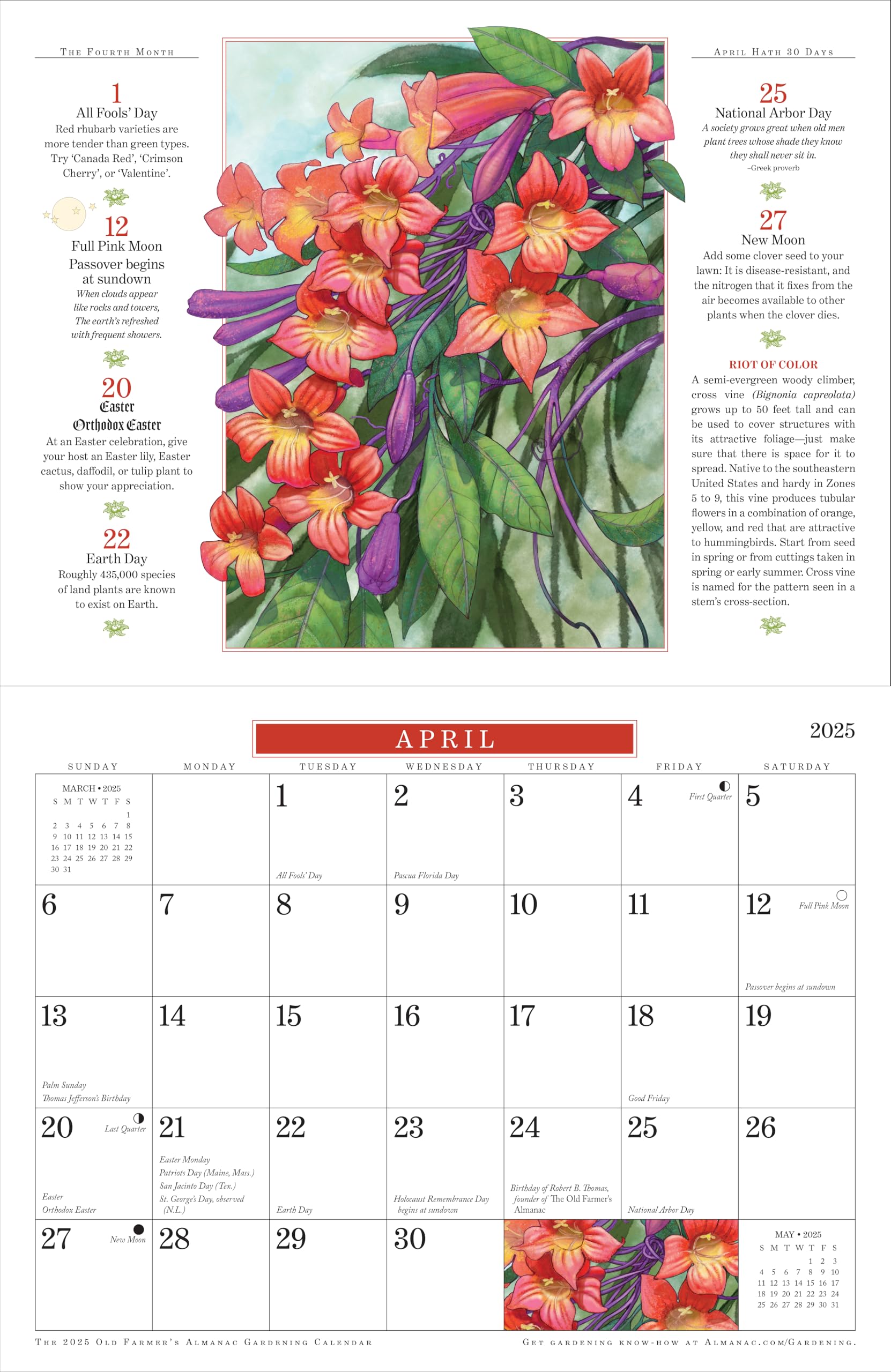 The 2025 Old Farmer's Almanac Gardening Wall Calendar - The Hungry Bookworm & Speedmerchant65