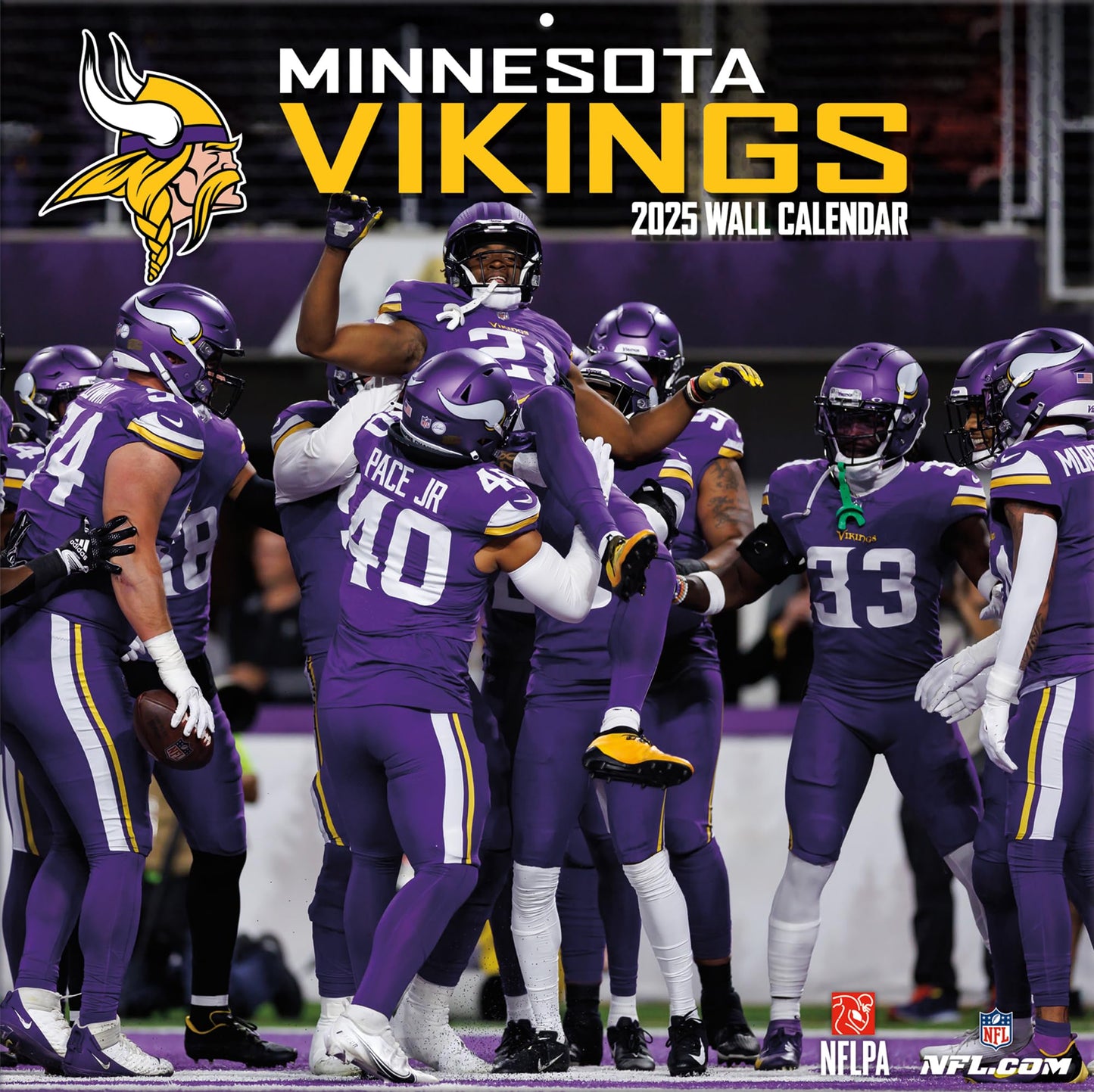 Minnesota Vikings 2025 12x12 Team Wall Calendar - The Hungry Bookworm & Speedmerchant65