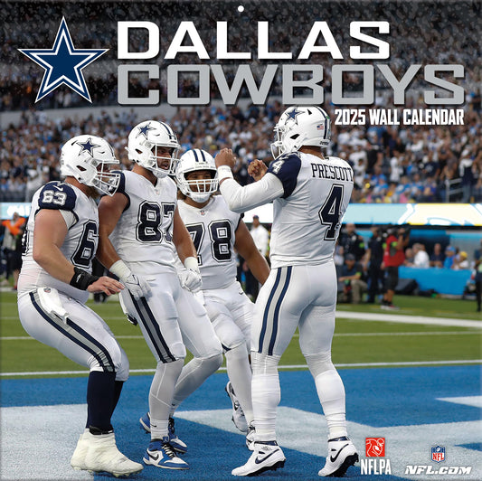 Dallas Cowboys 2025 12x12 Team Wall Calendar - The Hungry Bookworm & Speedmerchant65