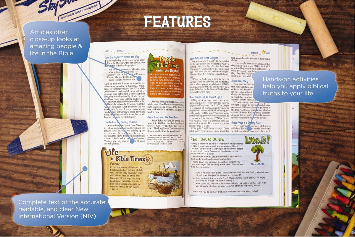 NIV, Adventure Bible, Hardcover, Full Color - The Hungry Bookworm & Speedmerchant65