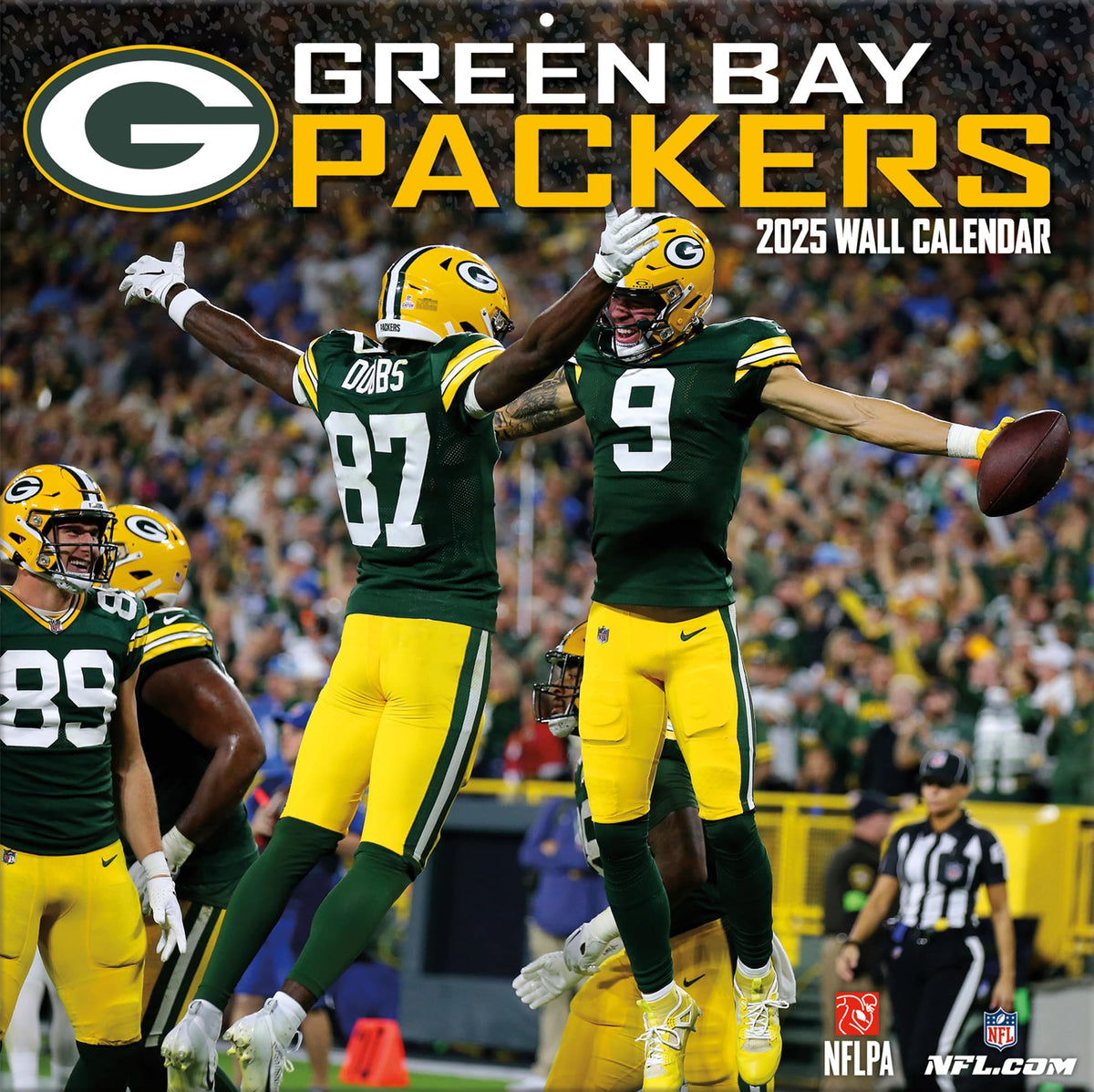 Green Bay Packers 2025 12x12 Team Wall Calendar - The Hungry Bookworm & Speedmerchant65