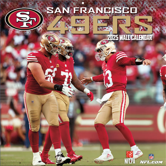 San Francisco 49ers 2025 12x12 Team Wall Calendar - The Hungry Bookworm & Speedmerchant65