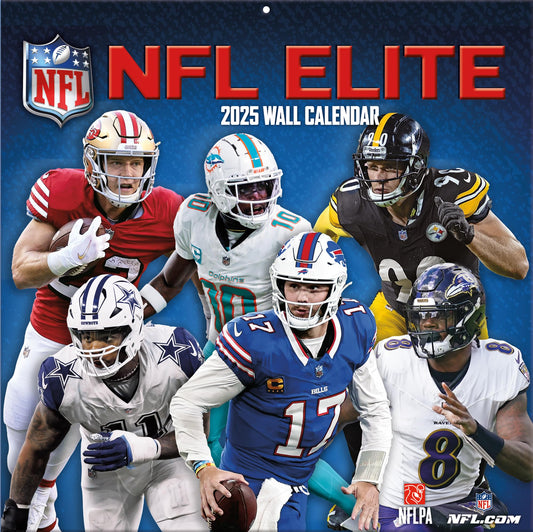 NFL Elite 2025 12x12 Wall Calendar - The Hungry Bookworm & Speedmerchant65