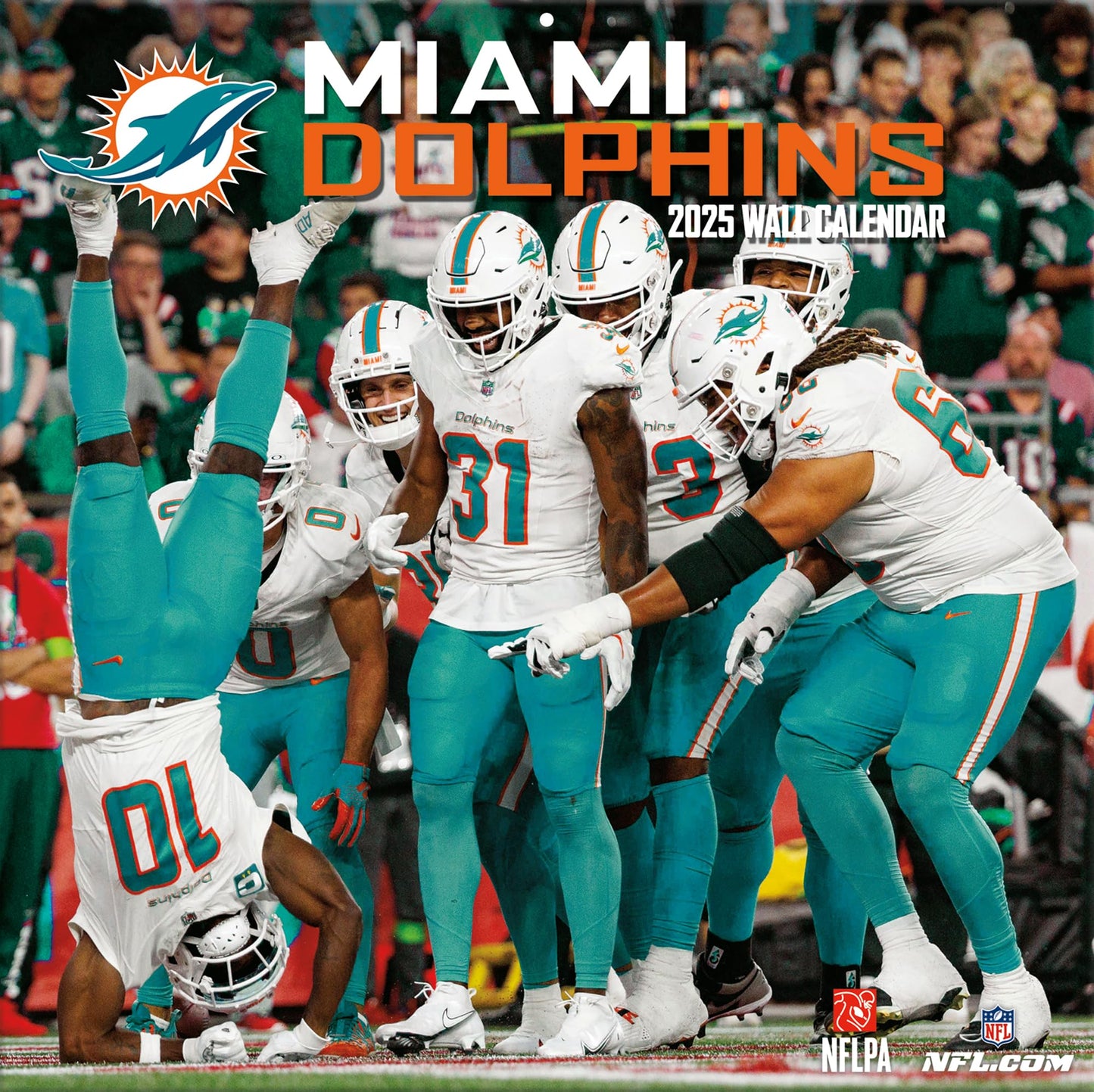 Miami Dolphins 2025 12x12 Team Wall Calendar - The Hungry Bookworm & Speedmerchant65