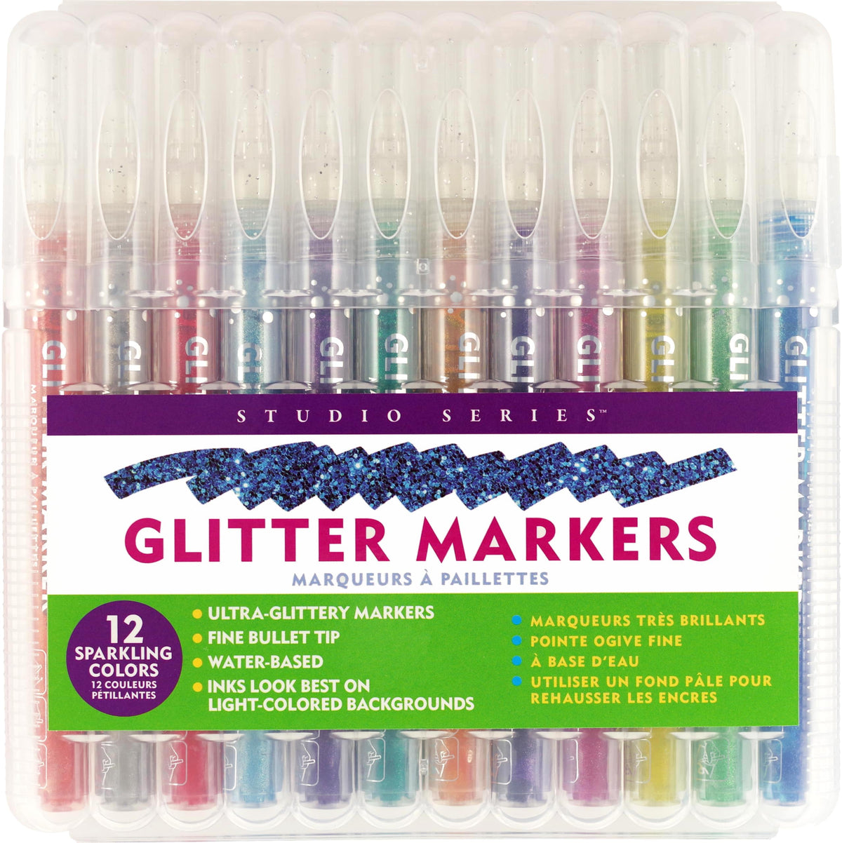 Studio Series Glitter Marker Set (12-piece set) - The Hungry Bookworm & Speedmerchant65