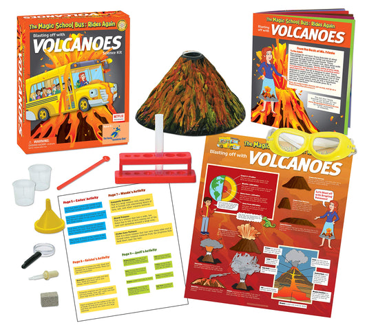 The Magic School Bus: Blasting off with Erupting Volcanoes Brown, 10.5 Inch - The Hungry Bookworm & Speedmerchant65