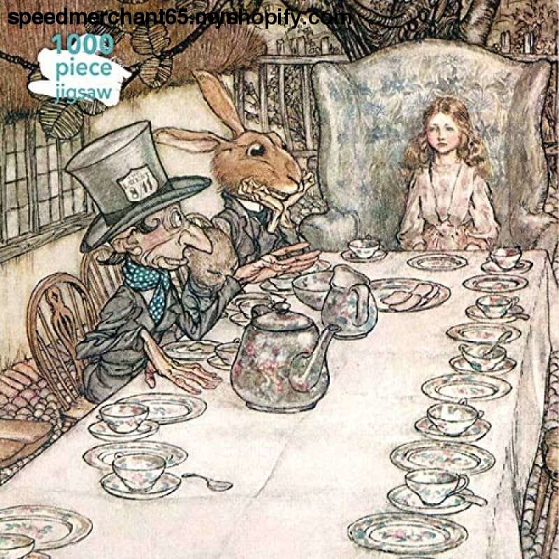 Adult Jigsaw Puzzle Arthur Rackham: Alice in Wonderland Tea