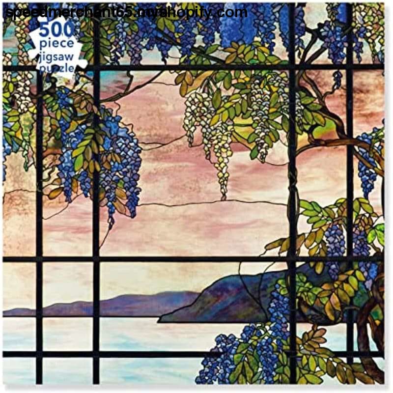 Adult Jigsaw Puzzle Tiffany Studios: View of Oyster Bay (500