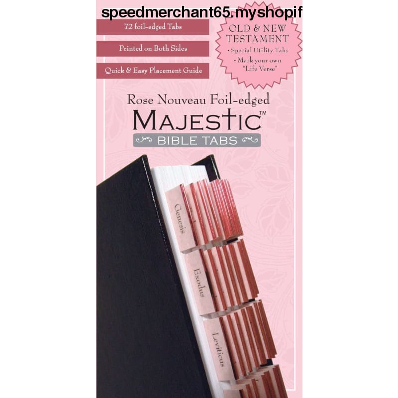 Bible Tab-Majestic-Rose Nouveau-Foil Edged - Collectibles >