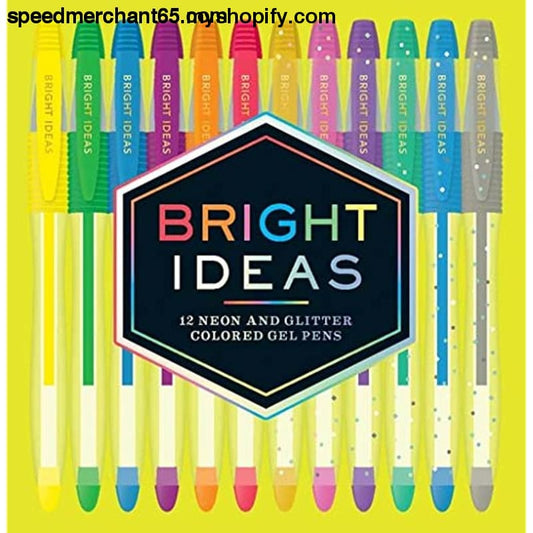 Bright Ideas: 12 Neon and Glitter Colored Gel Pens: (Gel