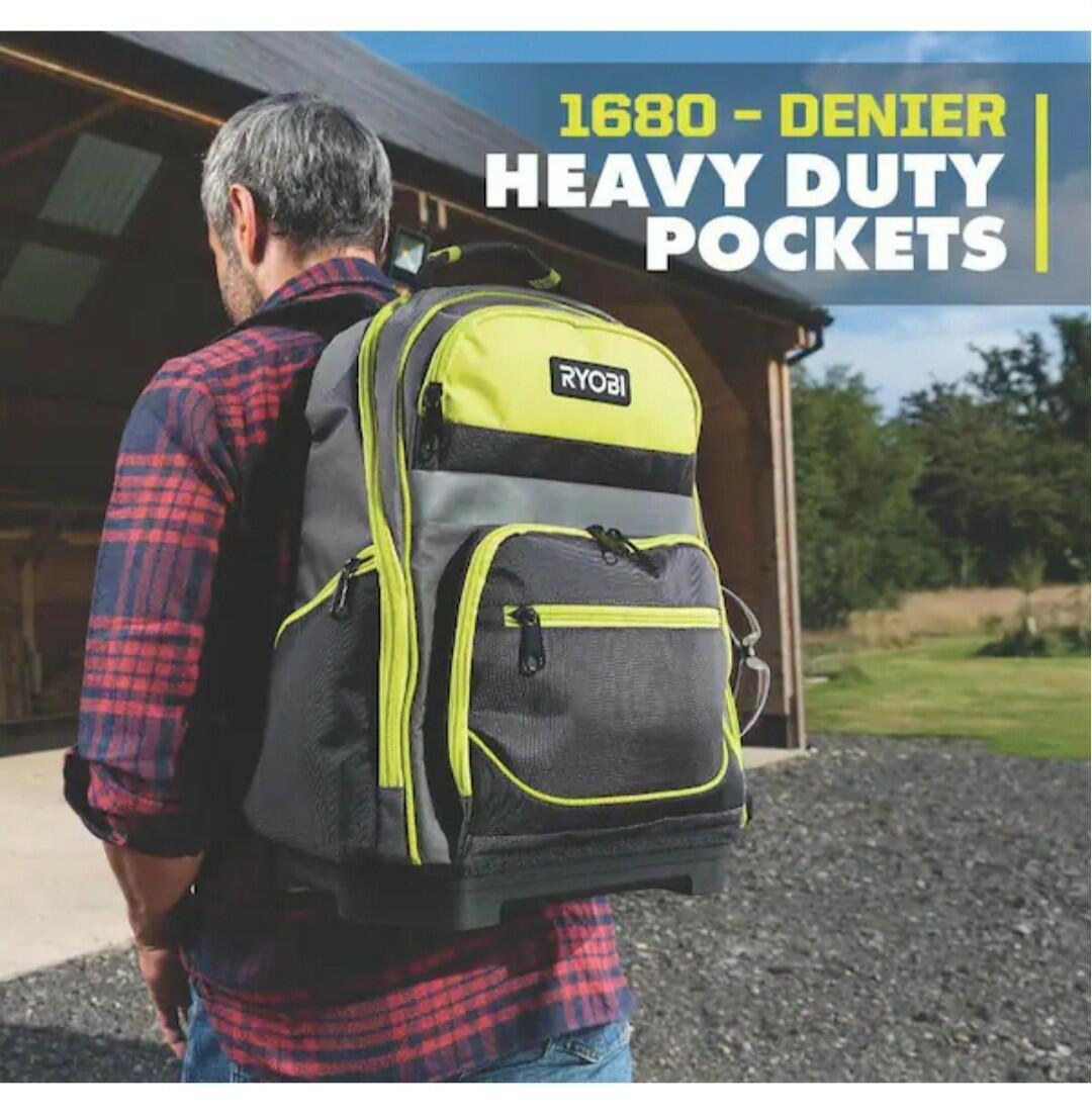 RYOBI 16" Backpack w/ Tool Organizer