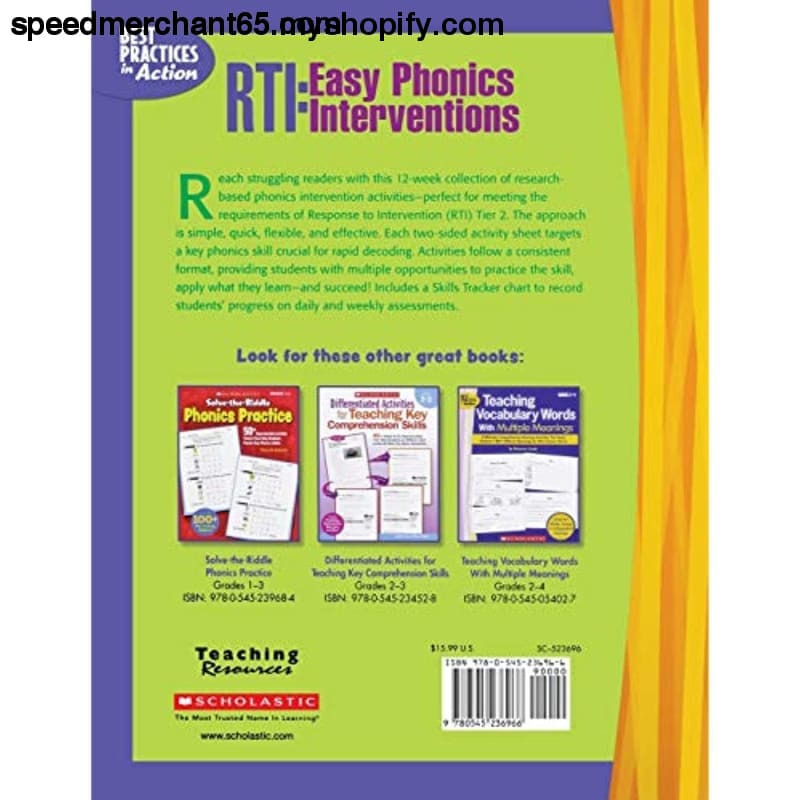 RTI: Easy Phonics Interventions: Week-by-Week Reproducible