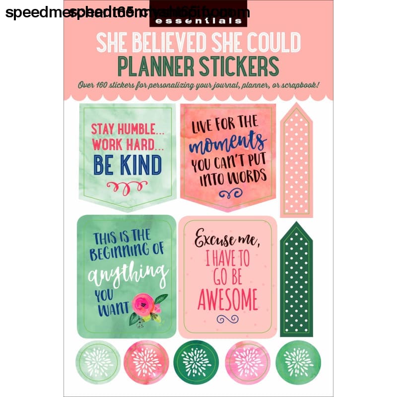 Essential Weekly Planner Stickers - She Believed Could (Set
