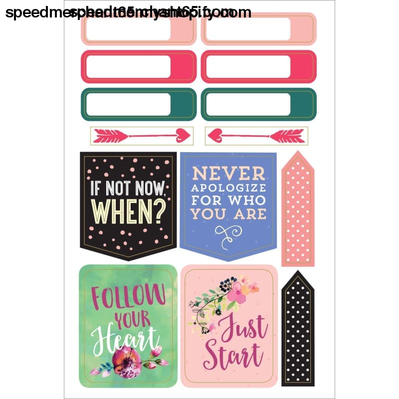 Essential Weekly Planner Stickers - She Believed Could (Set