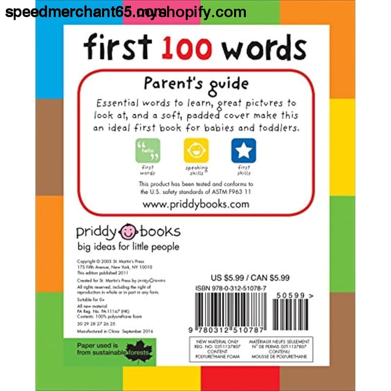 First 100 Words: A Padded Board Book - Books & Magazines >