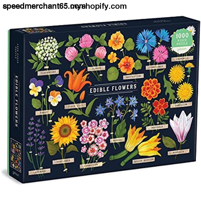 Galison Edible Flowers Puzzle 1000 Pieces 27” x 20” –