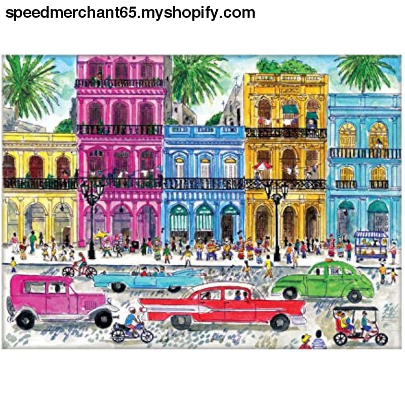 Galison Michael Storrings 1000 Piece Cuba Jigsaw Puzzle for