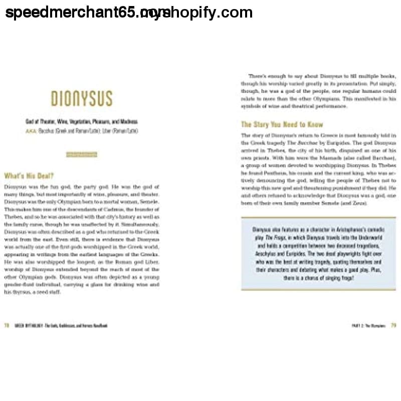 Greek Mythology: The Gods Goddesses and Heroes Handbook: