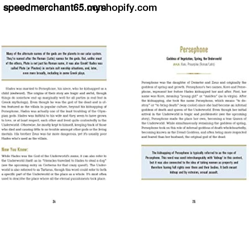 Greek Mythology: The Gods Goddesses and Heroes Handbook: